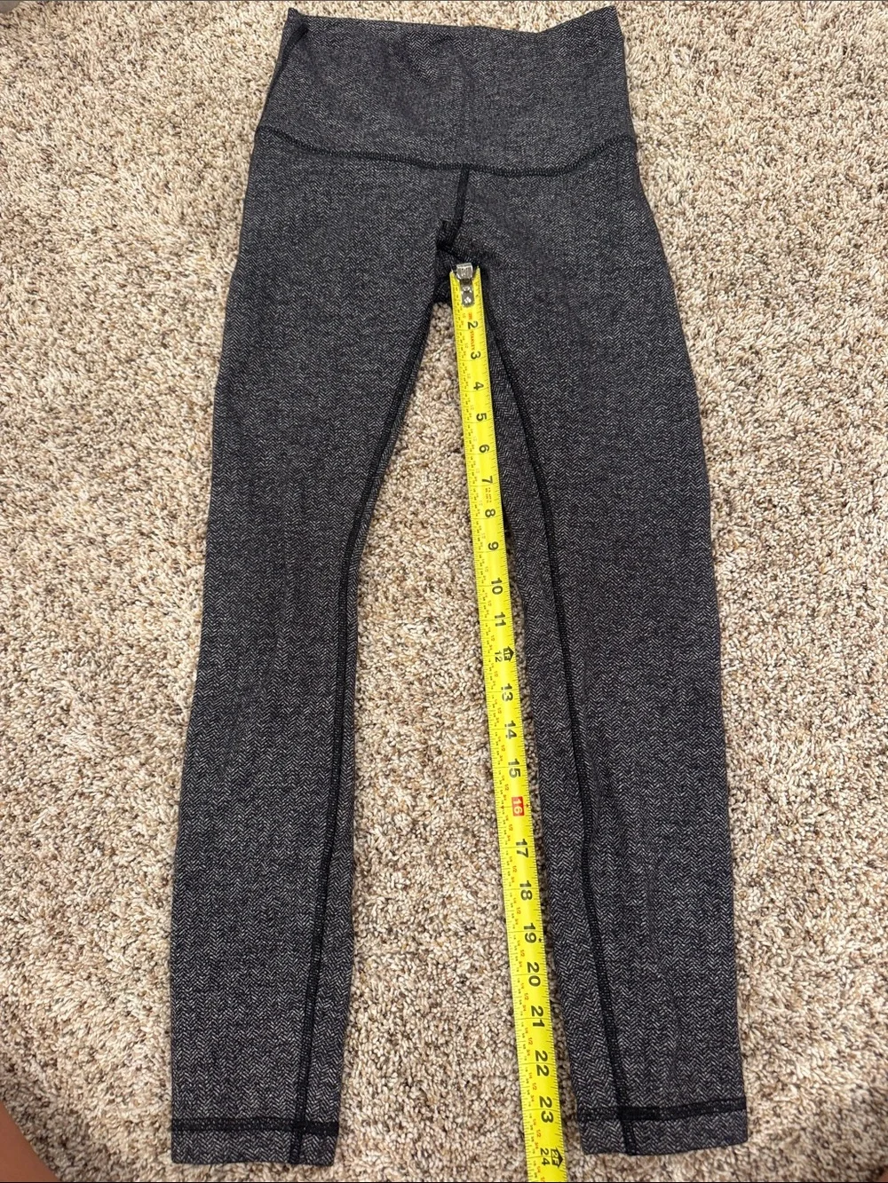 Lululemon 24” Gray High-Waist Active Leggings